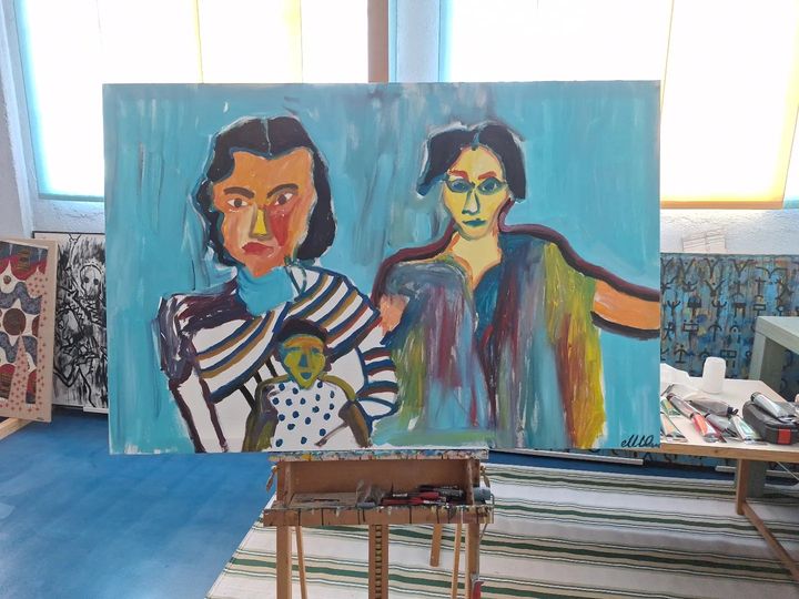 Uomo donna e bambino